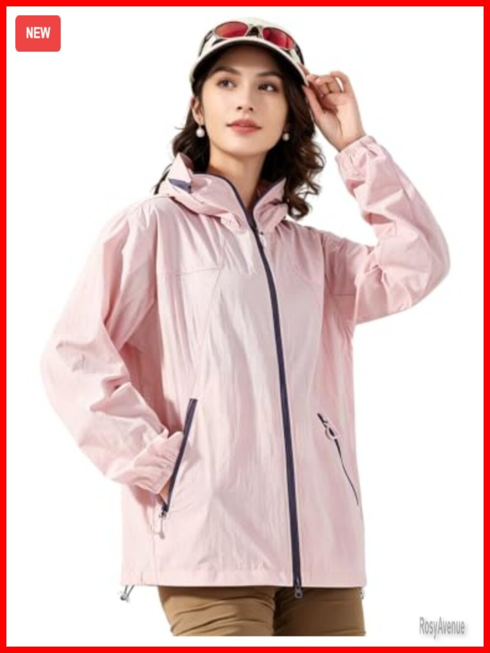 Women's UPF 50+ Sun Protection Hoodie Lightweight Water Repellent Zip Jacket